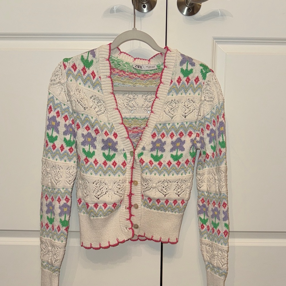Zara Cream Granny Cardigan